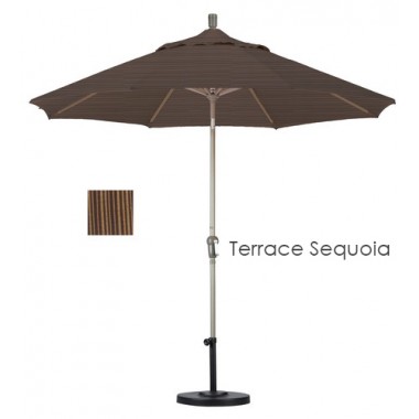 California Umbrella 9' Aluminum Market Umbrella Auto Tilt Champagne - Olefin Hover