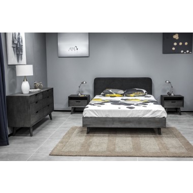 Mohave 3 Piece Acacia Queen Bed and Nightstands Bedroom Set - Lifestyle