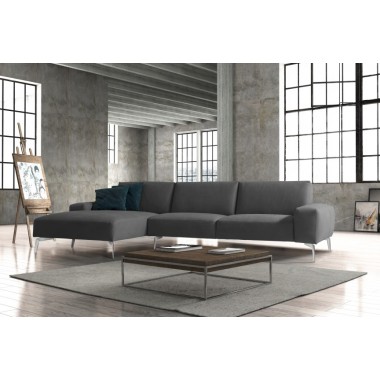 Negramaro Sectional With Chaise - Lifestyle - Dark Grey