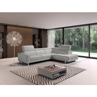Whiteline Modern Living Augusto Large Right Facing Sectional - Light Grey