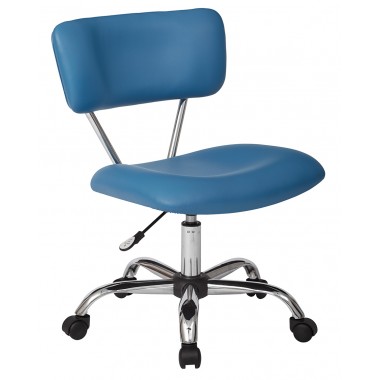 Vista Task Office Chair - Blue Faux Leather