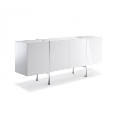 Whiteline Modern Living Struttura Small Buffet - High Gloss White