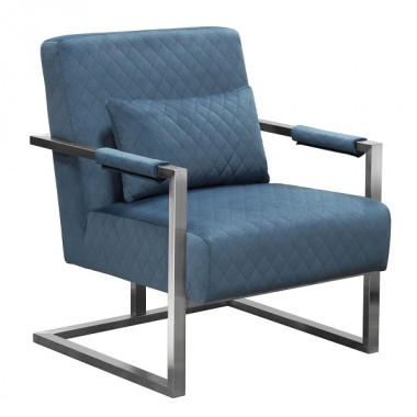 Diamond Sofa Studio Accent Chair in Diamond Tufted Royal Blue Velvet Hover