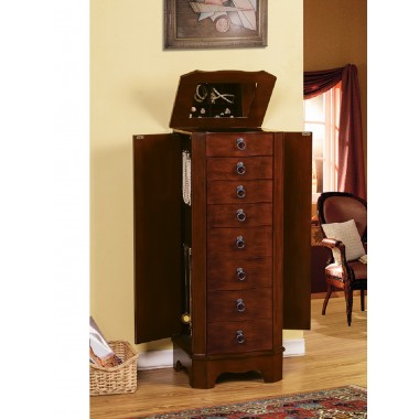 Berkeley Jewelry Armoire - Coffee