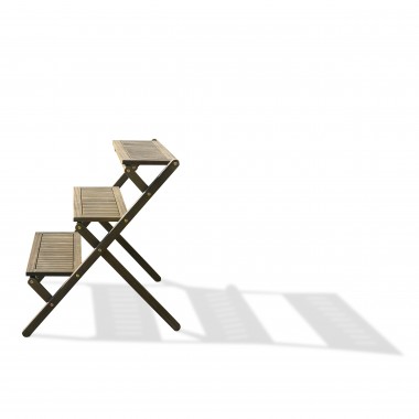 Vifah Renaissance Eco-friendly Hand-scraped Hardwood Three-Layer Garden Planter Stand Hover