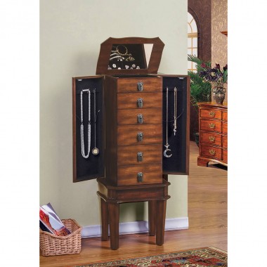 W-Unlimited Bedford Jewelry Armoire with Coffee Lining Hover