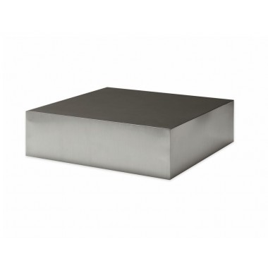 Enix 39" Square Coffee Table Brushed Stainless Steel