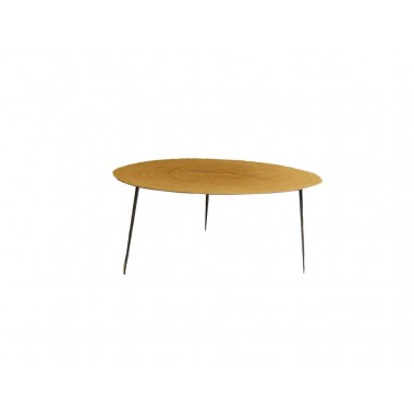 Mobital Oakley 12" Low Coffee Table Oak Veneer with Black Iron Legs Hover