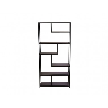 Mobital Booker Bookshelf Industrial Metal in Black/White Powder Coated Finish Hover
