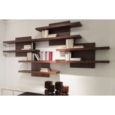 Mobital Cargo Wall Shelf Natural Walnut/High Gloss White Hover