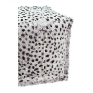 Moe's Home Collection Spotted Goat Fur Pouf Hover