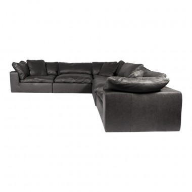 Moe's Home Collection Clay Classic L Modular Sectional Sofa Nubuck Leather