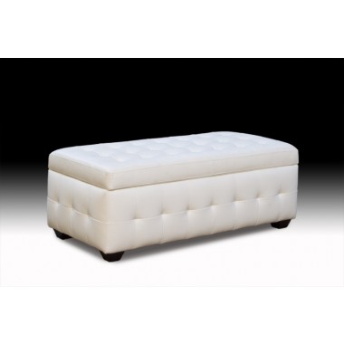 Diamond Sofa Zen Collection Bonded Leather Lift Top Tufted Storage Trunk - 10% OFF June 2015 PROMO SALE! Hover