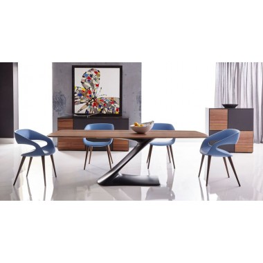 Zeta Dining Table 79" With Anthracite Base