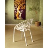 Crystal Polycarbonate Modern Dining Chair - Glossy White