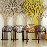 Crystal Polycarbonate Modern Dining Chair