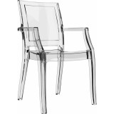Arthur Polycarbonate Modern Dining Chair - Transparent Clear