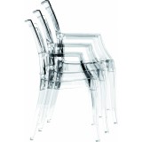 Arthur Polycarbonate Modern Dining Chair - Transparent Clear