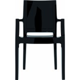 Arthur Polycarbonate Modern Dining Chair - Black