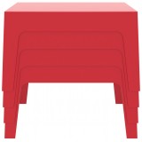 Box Resin Outdoor Center Table - Red - Stacked