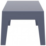 Box Resin Outdoor Center Table - Silver Gray