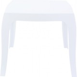 Queen Polycarbonate Side Table - Glossy White