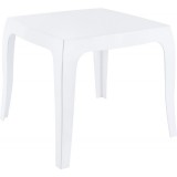 Queen Polycarbonate Side Table - Glossy White