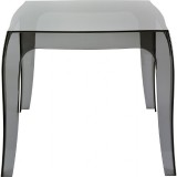 Queen Polycarbonate Side Table - Transparent Black