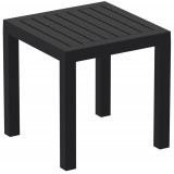 Ocean Square Resin Side Table - Black