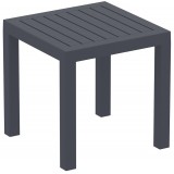 Ocean Square Resin Side Table - Dark Gray
