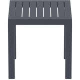 Ocean Square Resin Side Table - Dark Gray