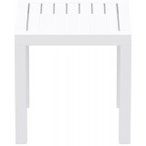 Ocean Square Resin Side Table - White