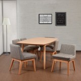 Midtown Concept Ruby 7 Piece Cream Rectangular Dining Set