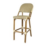 Paris Bar Side Chair - Cream and Chocolate - Angled