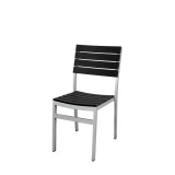 Vienna Dining Side Chair - Black - Angled