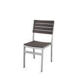 Vienna Dining Side Chair - Gray - Angled