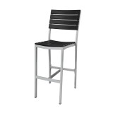 Vienna Bar Side Chair - Black - Angled