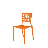 Phoenix Side Chair - Orange - Angled