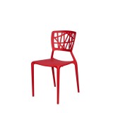 Phoenix Side Chair - Red - Angled