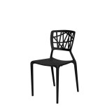 Phoenix Side Chair - Black - Angled