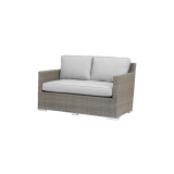 Majorca Loveseat With Cushions In Cast Silver