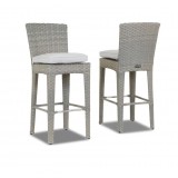 Majorca Counter Stool with cushion in Cast Silver 
