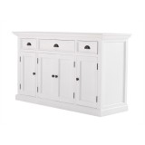 NovaSolo Halifax Mahogany Wood Buffet with 4 Doors 3 Drawers
