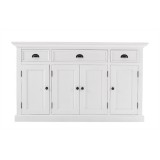 NovaSolo Halifax Mahogany Wood Buffet with 4 Doors 3 Drawers