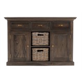 NovaSolo Halifax Mindi Wood Buffet with 2 Baskets