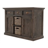 NovaSolo Halifax Mindi Wood Buffet with 2 Baskets