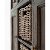 NovaSolo Halifax Mindi Wood Buffet with 2 Baskets
