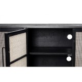 NovaSolo Nordic Smooth Boat Wood & Iron TV Dresser - 4 Doors