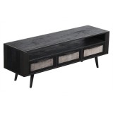 NovaSolo Nordic Smooth Boat Wood & Iron TV Dresser - 3 Drawers