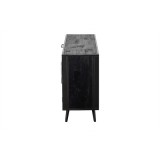 NovaSolo Nordic Smooth Boat Wood & Iron Buffet 2 Doors 3 Drawers